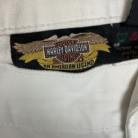 Harley Davidson Women's size 8‎ White Boot Cut Jeans - Picture 5 of 7
